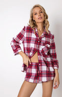 Women's Checkered Pajamas With Shorts