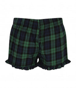 Green Tartan Matching PJ Shorts Set For Couples