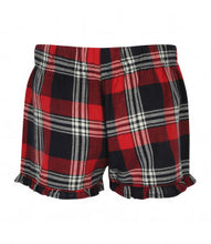 Load image into Gallery viewer, Men&#39;s PJ Pants &amp; Women&#39;s PJ Shorts Matching Red Tartan Set For Couples