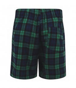 Green Tartan Matching PJ Shorts Set For Couples
