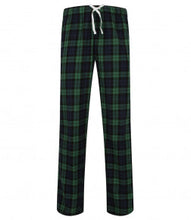 Load image into Gallery viewer, Men&#39;s PJ Shorts &amp; Women&#39;s PJ Pants Matching Green Tartan Set For Couples