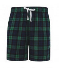 Load image into Gallery viewer, Green Tartan Matching PJ Shorts Set For Couples