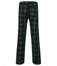 Load image into Gallery viewer, Men&#39;s PJ Pants &amp; Women&#39;s PJ Shorts Matching Green Tartan Set For Couples