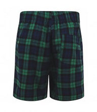 Load image into Gallery viewer, Men&#39;s PJ Shorts &amp; Women&#39;s PJ Pants Matching Green Tartan Set For Couples