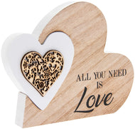 Double Heart Plaque For Couples