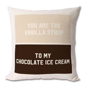 Vanilla and Chocolate Cushions For Couples