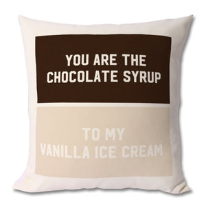 Vanilla and Chocolate Cushions For Couples