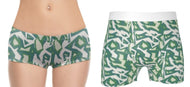 Green Camo Matching Underwear Set For Couples