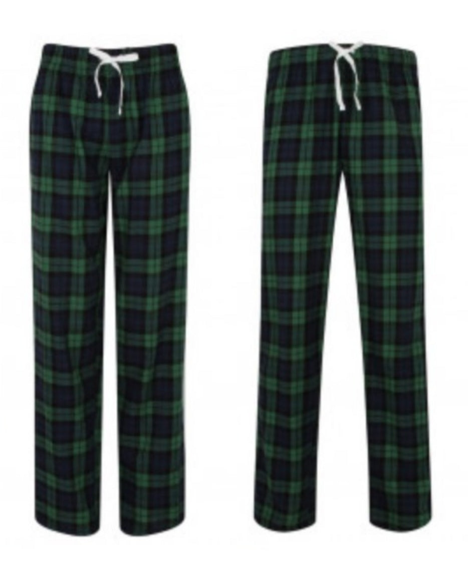 Green Tartan Matching PJ Pants Set For Couples