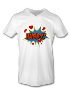 Hubby And Wifey Print T-Shirt Set For Couples