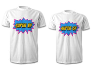 Super BF/ Super GF T-Shirt Set For Couples