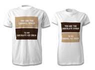 Chocolate and Caramel T-Shirt Set For Couples 1