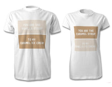 Load image into Gallery viewer, Caramel and Vanilla T-Shirt Set For Couples 2