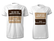 Chocolate and Caramel T-Shirt Set For Couples 2