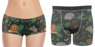 Jungle Themed Matching Underwear Set For Couples