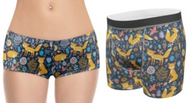 Fox Print Matching Underwear Set For Couples